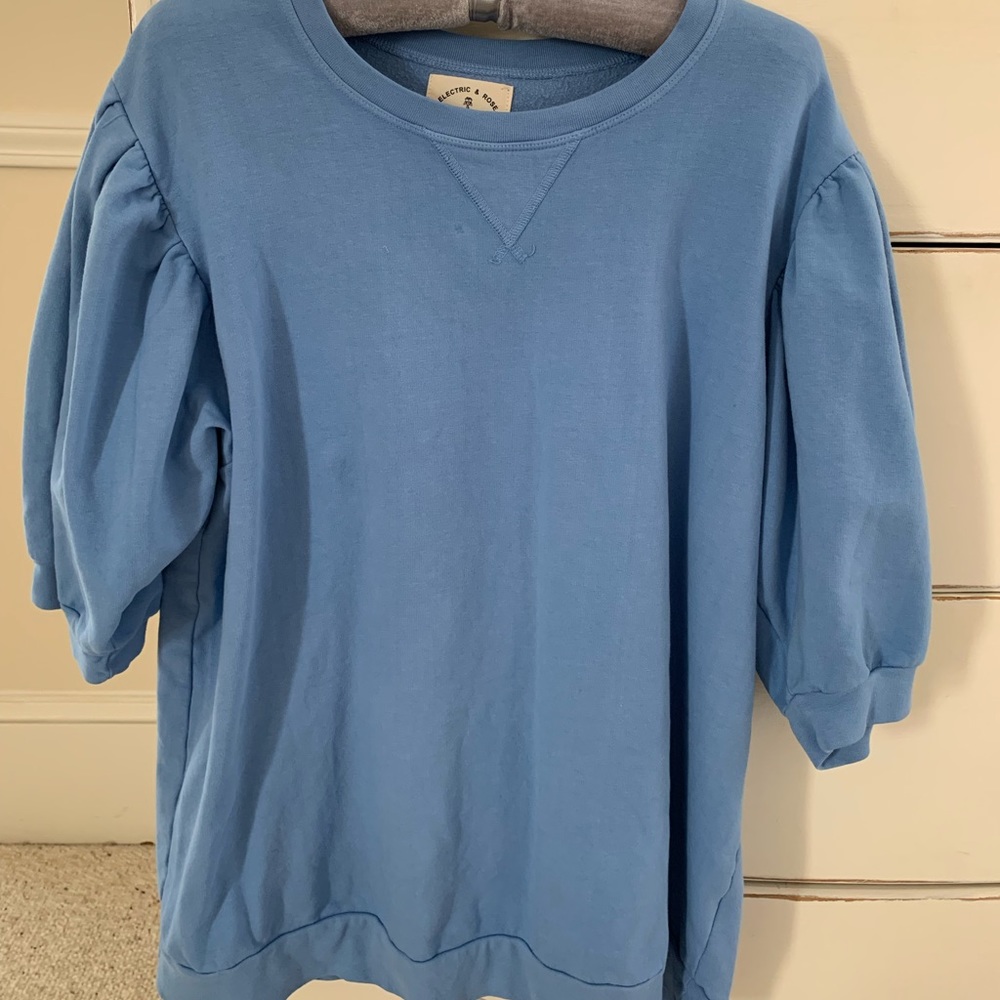 Puff sleeve sweatshirt by Electric & Rose At Anthropologie